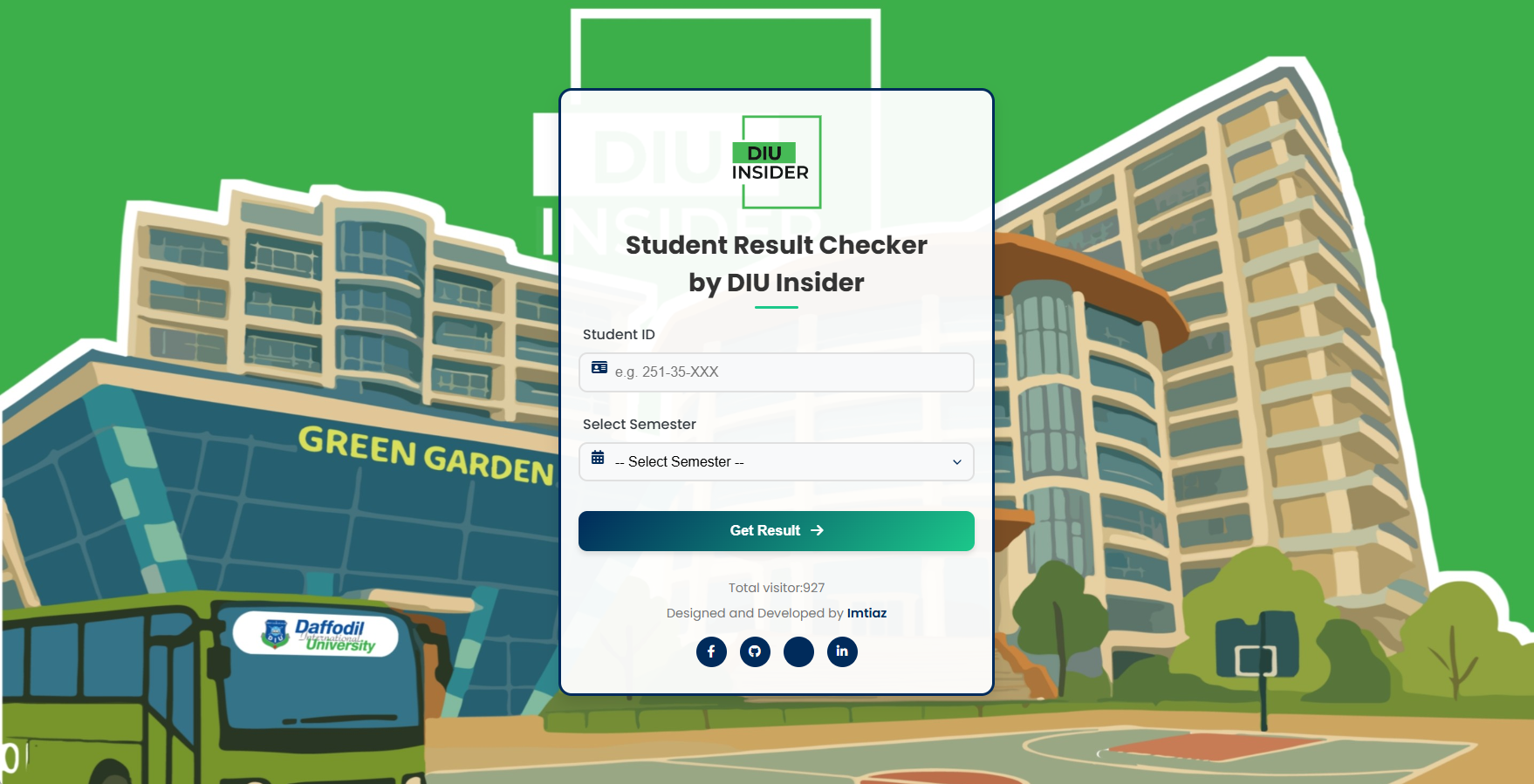 University Result Checker Website